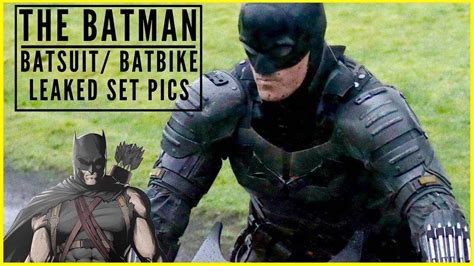 The Batman Leaked Set Pics Of Pattinson Batsuit And Batbike Youtube