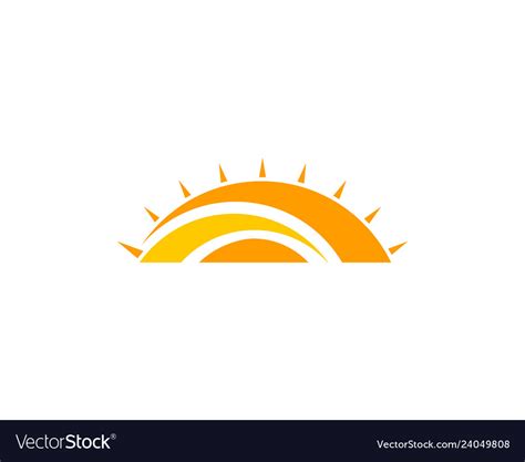Abstract Creative Sun Logo Design Royalty Free Vector Image