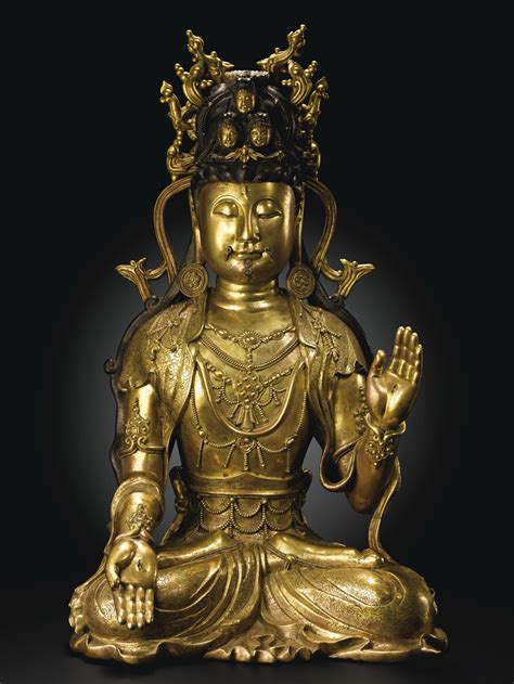 81 An Extremely Rare And Important Massive Gilt Bronze Figure Of