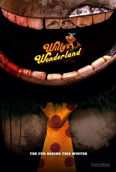 Posters de personajes de 'Willy´s Wonderland', el infierno animatrónico