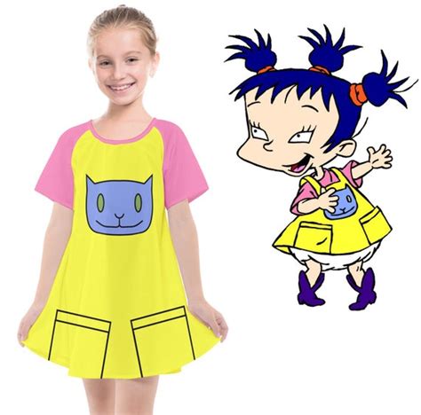 Kids Girls As Kimi Finster Rugrats Costume Cosplay Dress Etsy