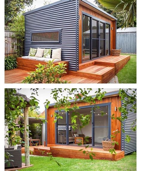 Browse the best modern backyard offices, garden sheds, and prefab home office studios. Prefab | Backyard office, Container house design, Backyard ...