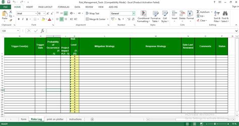 Risk Register Template Excel Free Download Free Project Management Riset