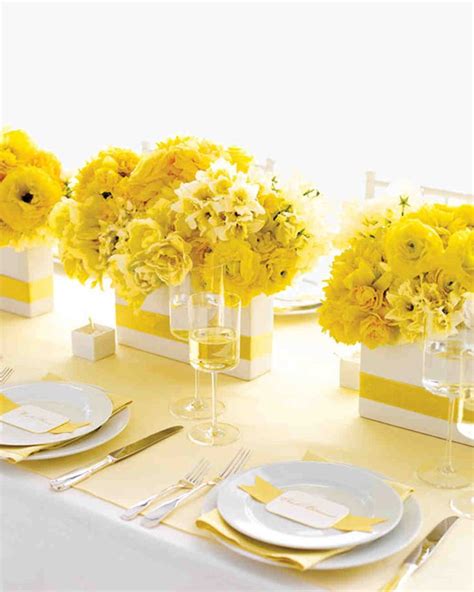 Wedding Colors: Yellow and White | Yellow wedding decorations, Wedding
