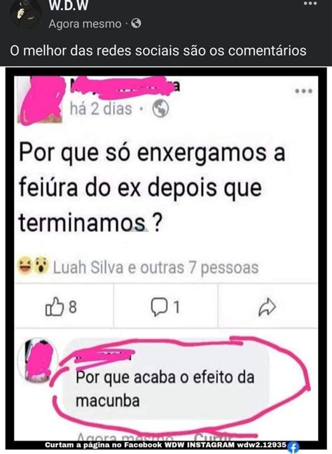 Agora Mesmo O Melhor Das Redes Sociais S O Os Coment Rios Dias Por Que