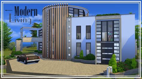 The Sims 4 House Build Modern Living Part 2 Youtube