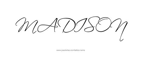 How to draw the name madison. Madison Name Tattoo Designs