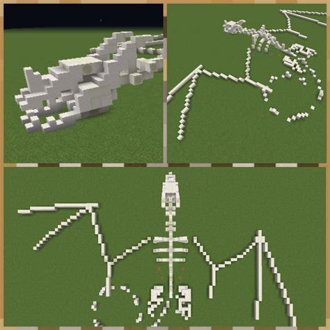 this dragon skeleton i made r minecraft