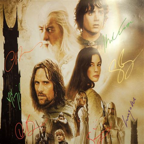 Lord Of The Rings Cast Signed Poster Custom Frame Rare T