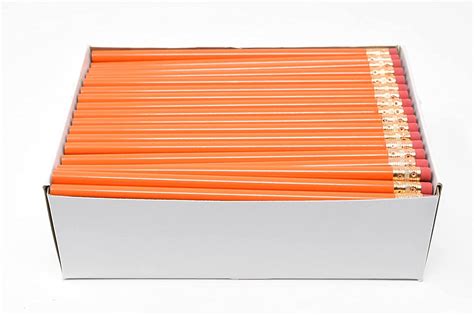 Pencil Guy Blank Round Pencils Orange 144 To A Box