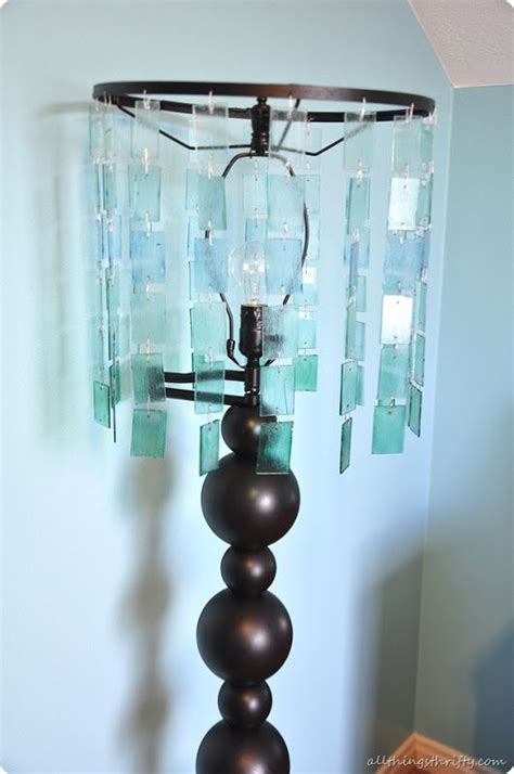 Diy Ombre Lamp Out Of Christmas Ornaments And Plexi Glass Shabby Chic