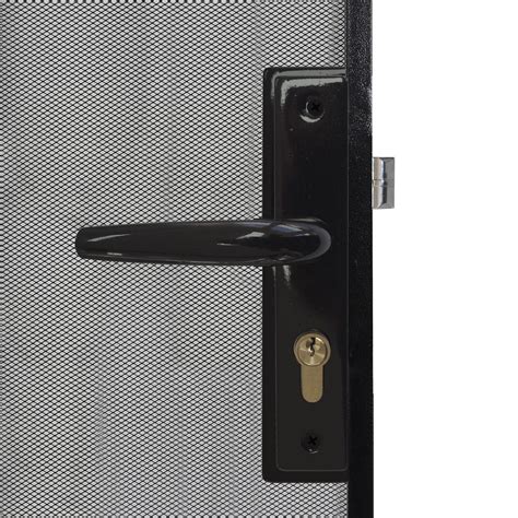 2032 X 813mm Barrier Door Steel Frame Metric Classic Black Bunnings