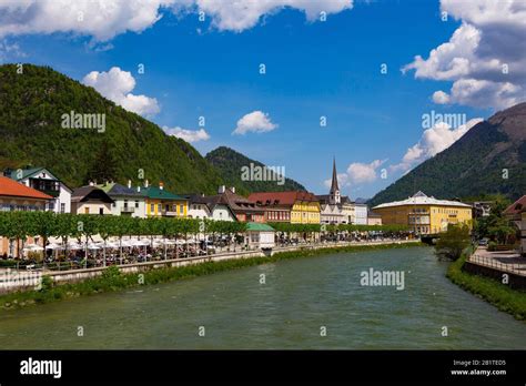 River Traun Esplanade Bad Ischl Salzkammergut Upper Austria