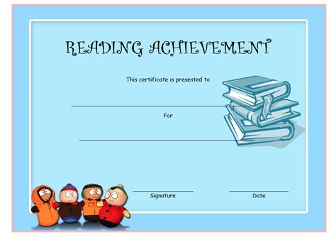Reading Achievement Certificate