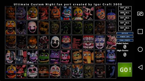 Fnaf Ultimate Custom Night Androidwip 3 Menu Youtube