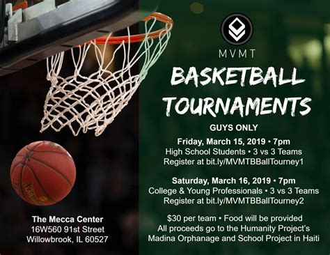 Mvmt Basketball Tournaments For Guys March 15 And 16 The Mecca Center
