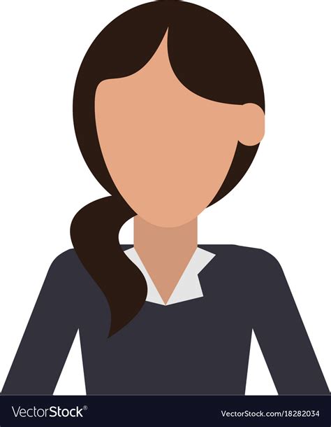 Business Woman Avatar Portrait Icon Image Vector Image