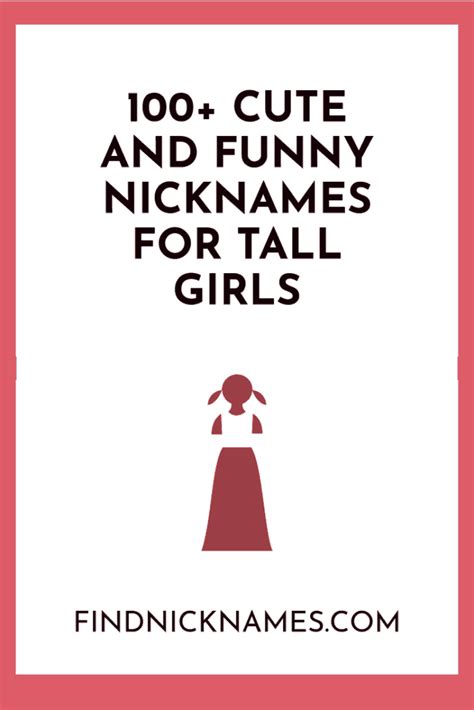 Hope this fun list of cute nicknames for your partner helps you develop a secret love code for each other and express love for one another in unique ways. 100+ Cute and Funny Nicknames for Tall Girls | Funny ...