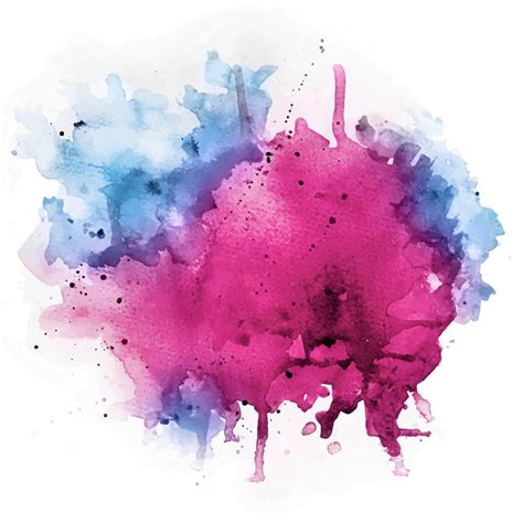 Watercolor Splash Vector PSD File Pink Magenta Blue Etsy Fondos