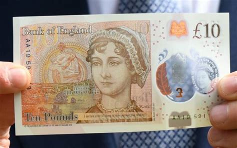 New Jane Austen plastic 10 Pound note unveiled in UK ...