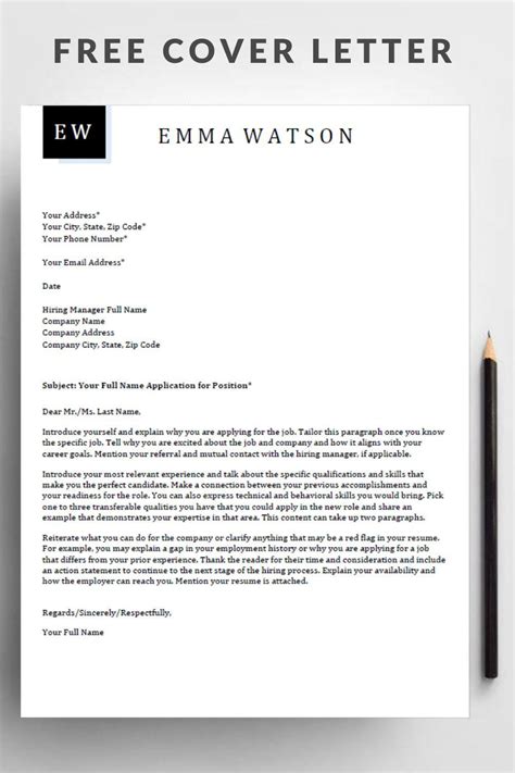 cover letter template download for free cover letter template free application cover letter