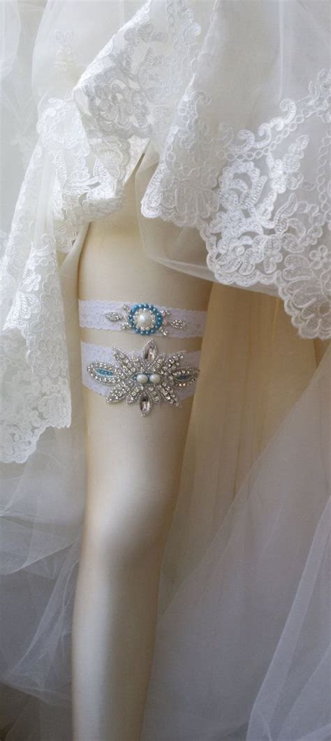 wedding garter set of white lace garter set bridal leg garter rustic wedding garter bridal