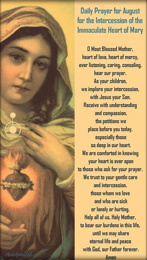 The Light Of Faith — Devotion For August The Immaculate Heart Of Mary Prayers To Mary Novena
