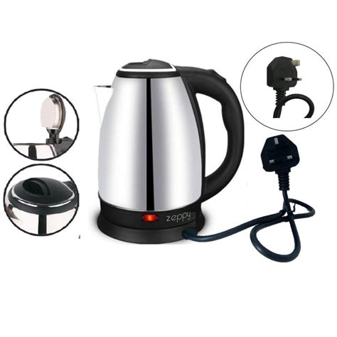 First of all, it is much safer as it automatically turns off once the water is boiled. (Malaysia Plug) Zeppy Electric kettle 2L stainless steel ...