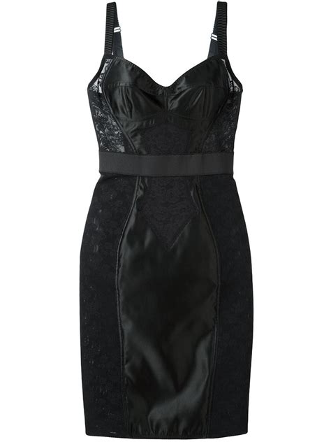 dolce and gabbana lace panel bustier dress black bustier dress dolce and gabbana fashion