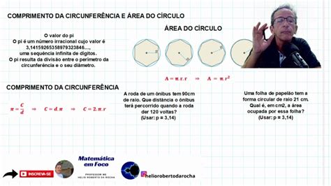 8ª Série Eja Matemática Comprimento Da Circunferência E Área Do