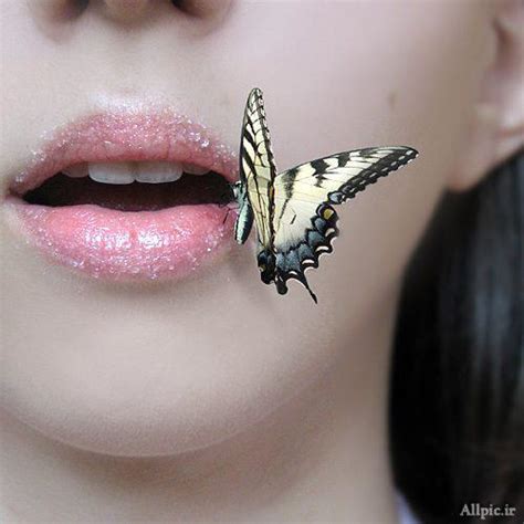 Girly Things So Lovely Butterfly On Beautiful Lips