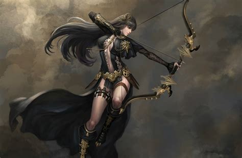 Wallpaper Women Fantasy Art Bow Artwork Archer Archery Arrow Person Arrows Mythology