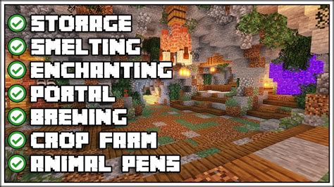 Minecraft Ultimate Cave Base Tutorial How To Build Youtube