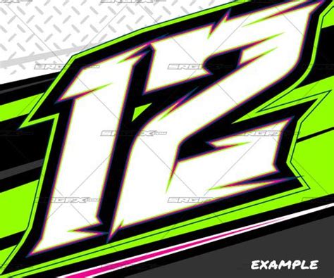 Race Car Numbers Graphics284469 Number Fonts Car Sticker Design