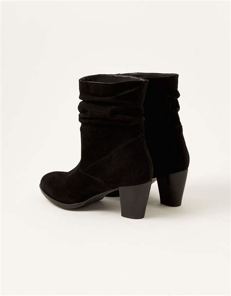 slouch suede ankle boots black shoes and sandals monsoon global