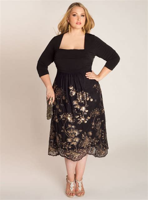 plus size black dresses