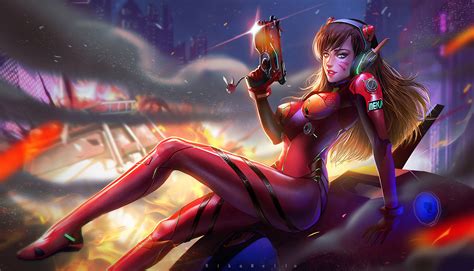 Dva Overwatch Fan Art Wallpaper Hd Games Wallpapers K Wallpapers Images Backgrounds Photos And