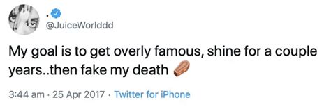 juice wrld planned to fake his own death after fame in resurfaced tweet capital xtra