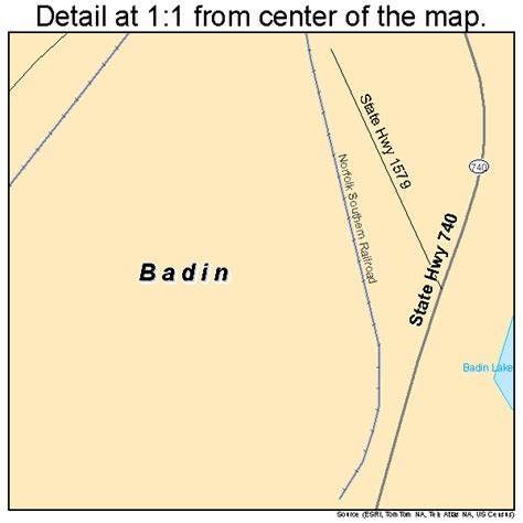 Badin North Carolina Street Map 3702960