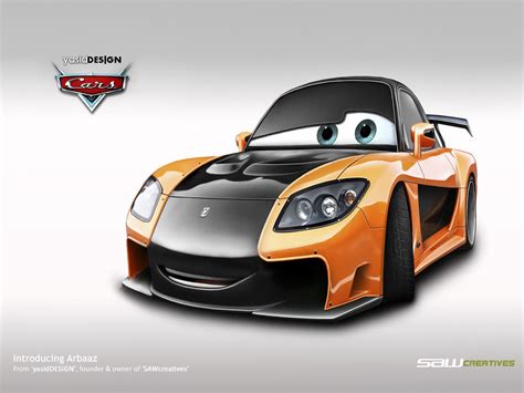 All Cars Characters Disney Cars Mazda Rx7 Veilside By Yasiddesign