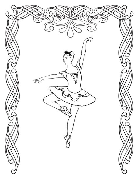 Ballerina Ballet Dancer Coloring Page Coloring Pages