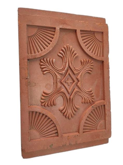 Engraved Terracotta 8x8 Inch Clay Ceiling Tile At Rs 32piece In