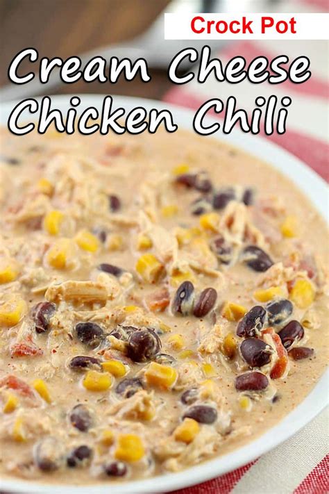 Apr 02, 2012 · when the weather starts to cool down, i love making a huge crock pot full of this crock pot cream cheese chicken chili for dinner. Crock Pot Cream Cheese Chicken Chili Recipe | Cream cheese chicken chili, Cream cheese chicken ...