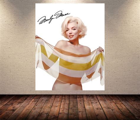 Marilyn Monroe Sexy Sheer Scarf Nude Nipple Poster Prints Etsy