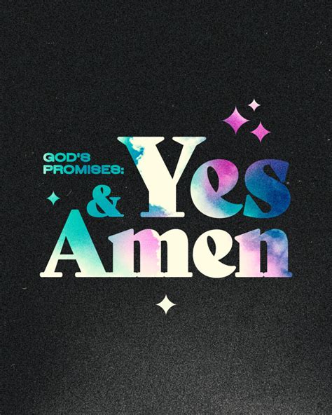 Gods Promises Yes And Amen Sunday Social