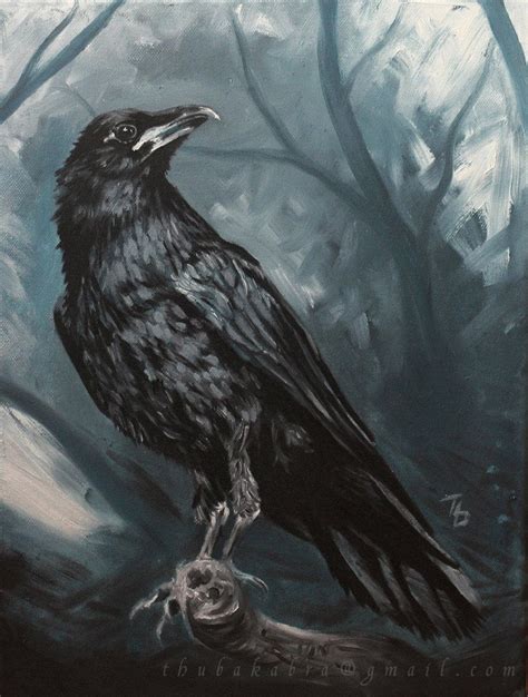 Raven Painting Print Of Painted Raven Art Raven Art Print