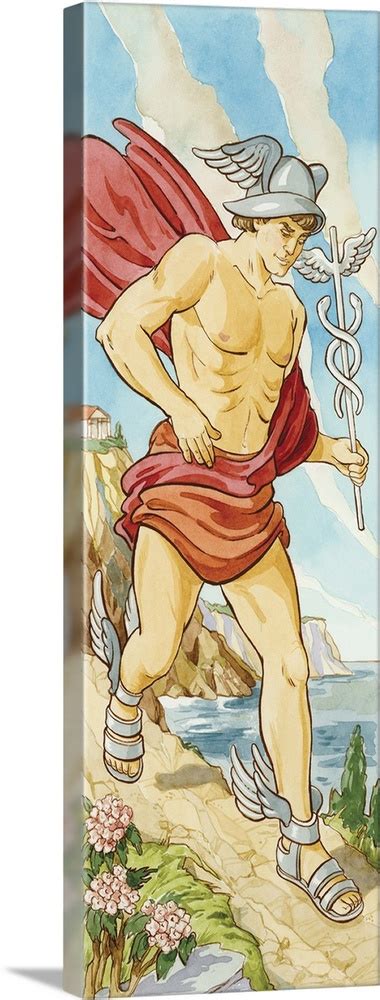 Hermes Greek Mercury Roman Mythology Wall Art Canvas Prints