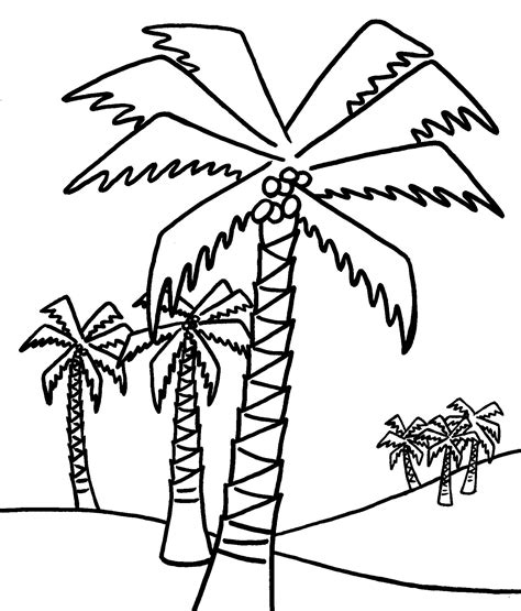 In botany, a tree is a plant whose growth is carried out in concentric rings, as proven by the cutting of the trunk. Palm Tree Coloring Pages For Kids - Coloring Home