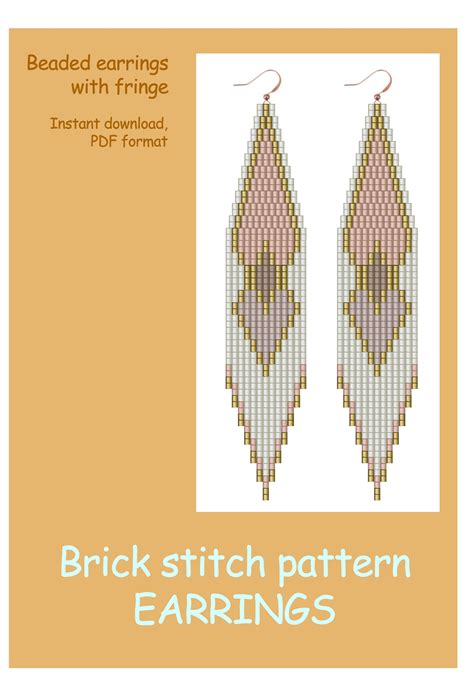 Kits How To Jewelry Beauty Wide Drop Brick Stitch Fringe