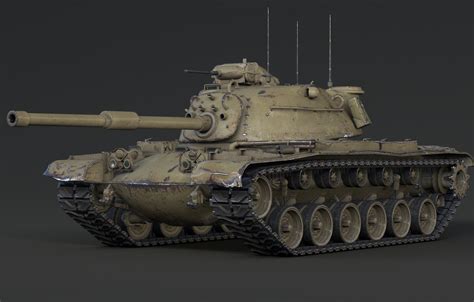 Wallpaper Render Tank Wot Patton M48 Images For Desktop Section